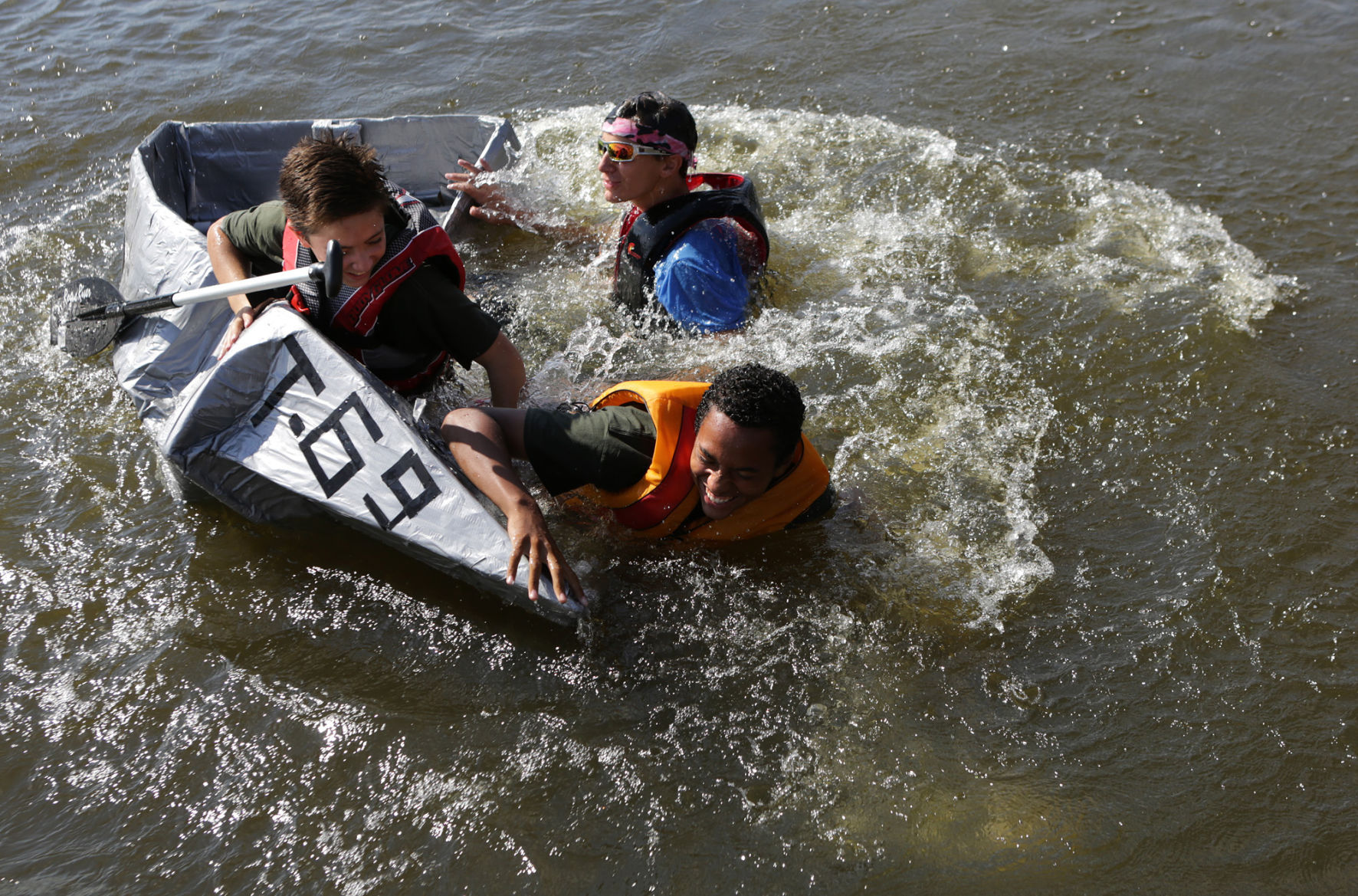Hobart's Lakefront Festival cardboard boat race